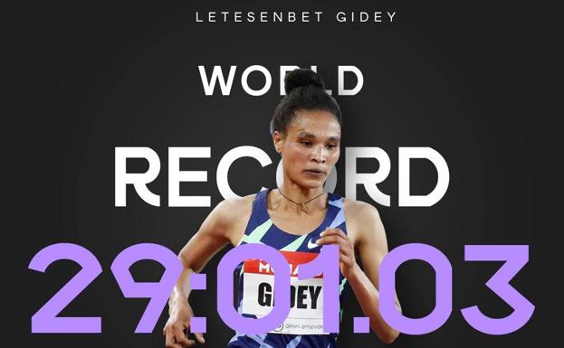 La atleta etíope Letesenbet Gidey.