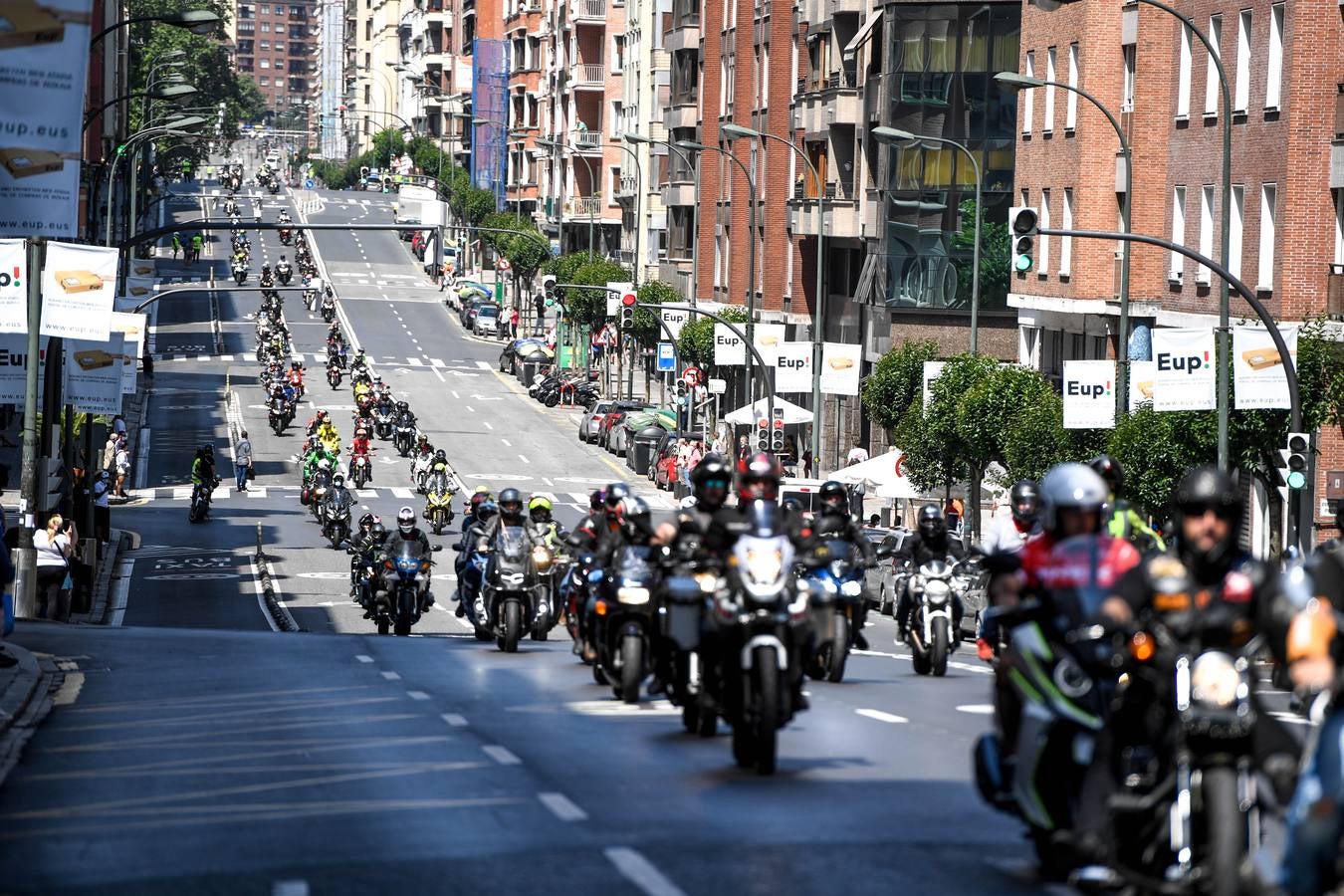 Fotos: Cientos de moteros toman Bilbao para reclamar mayor seguridad vial