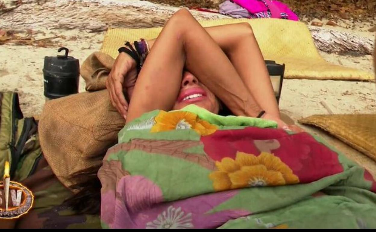 Olga, en pleno ataque de llanto. 