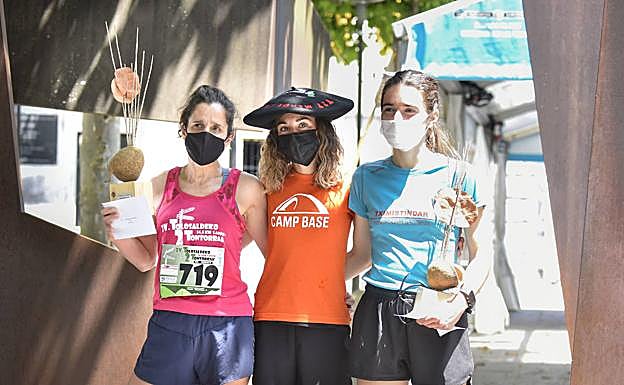 Podio femenino de la prueba.