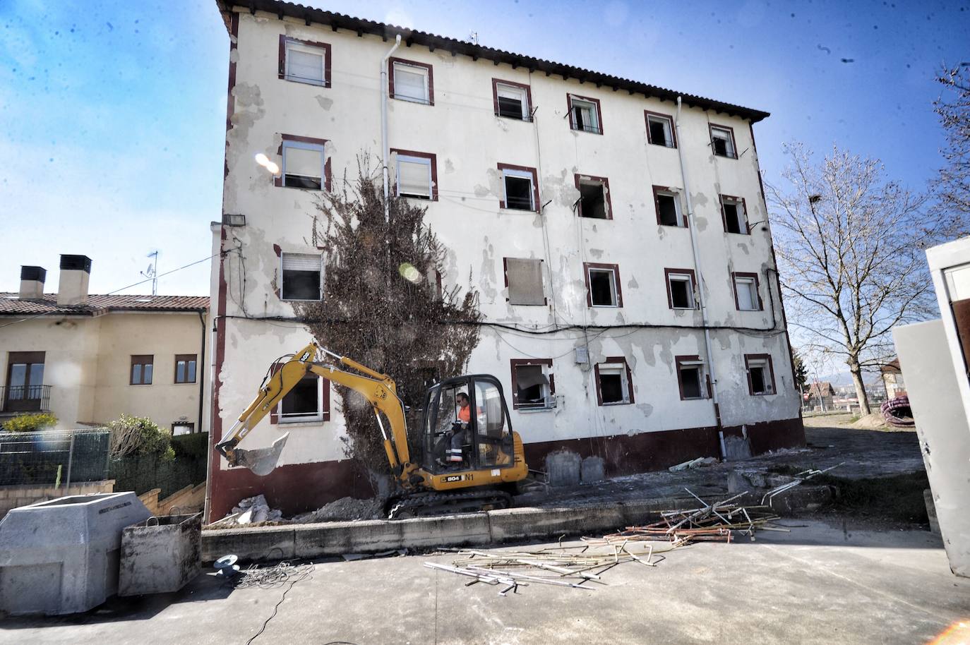 Imagen del edificio Núñez, cuyo derribo interno ya se realizó en 2019.