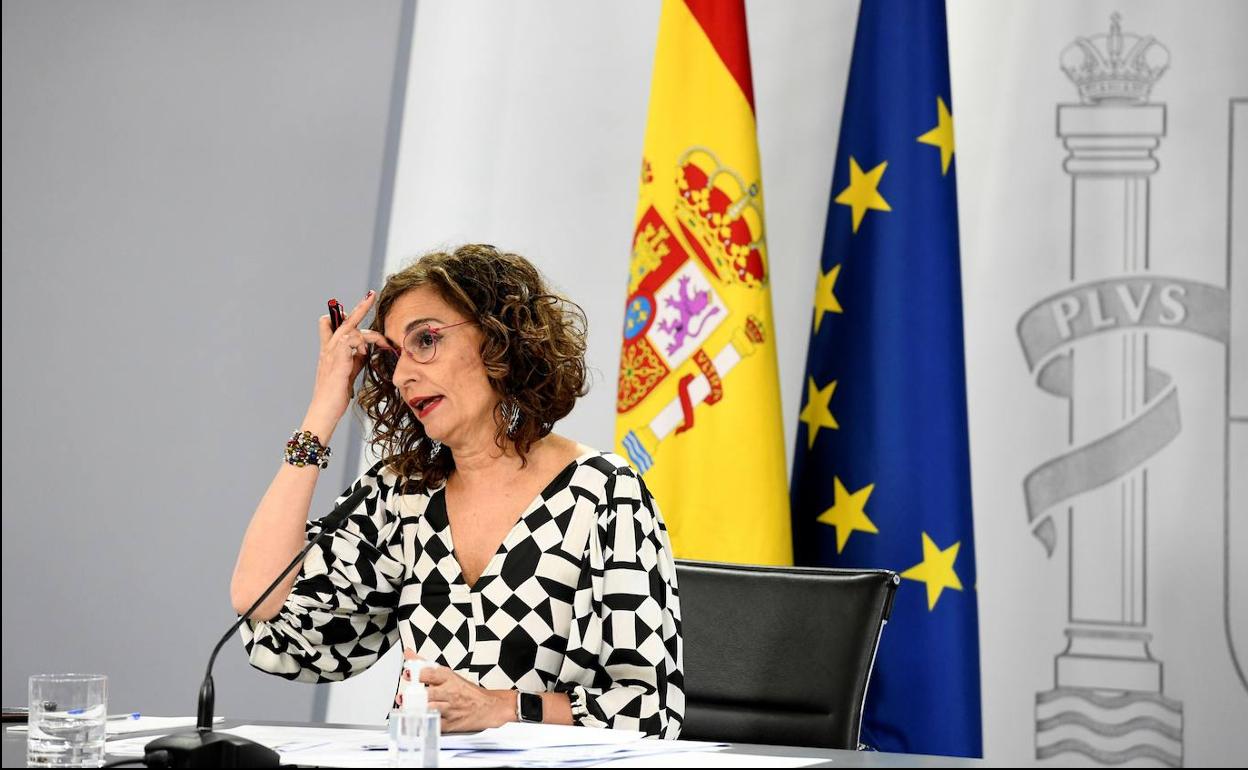 La ministra de Hacienda, María Jesús Montero. 