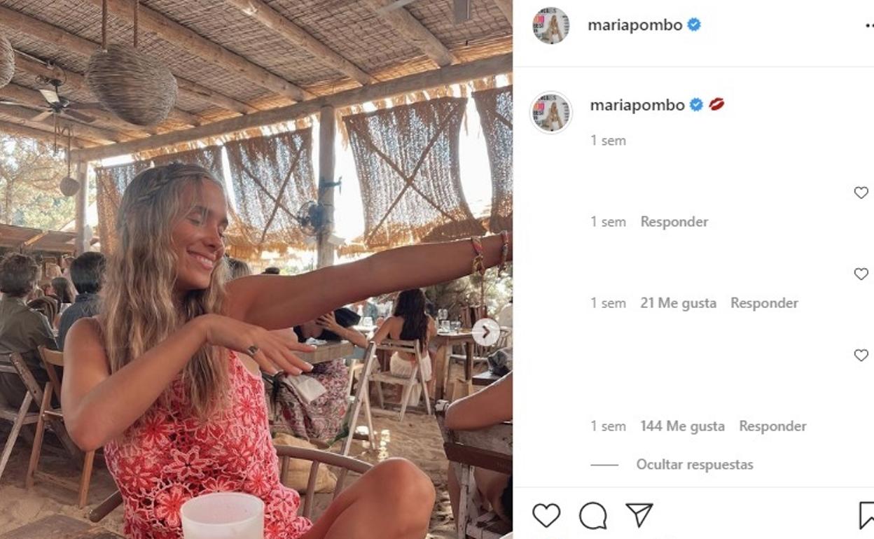 Imagen de a cuenta de Instagram de María Pombo.