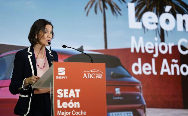 Reyes Maroto, ministra de Industria, durante la entrega del Premio ABC al Mejor Coche del Año 