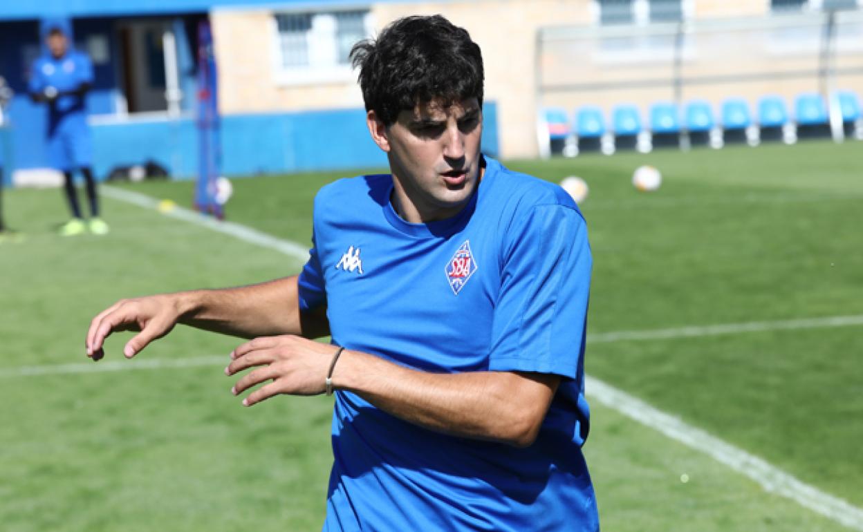 Mikel San José se ha ejercitado por primera vez en Urritxe. 