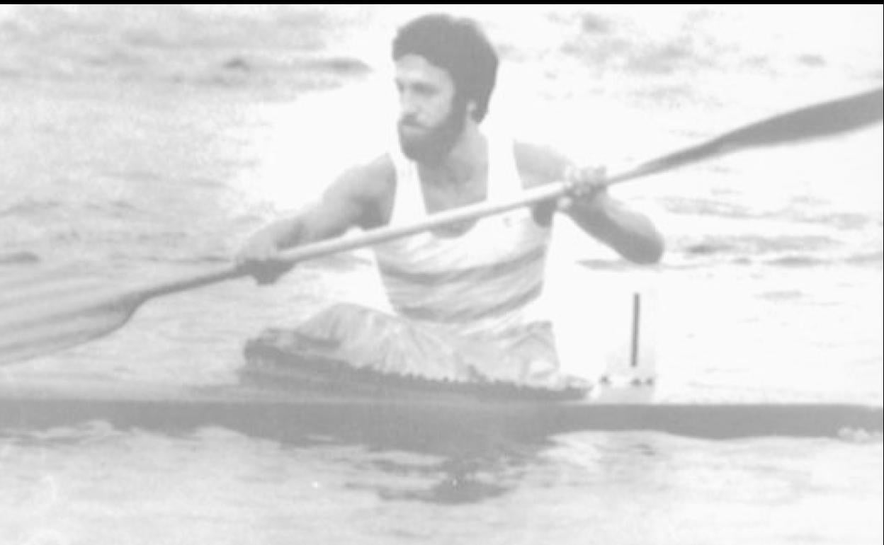 Herminio Menéndez, en plena competición.