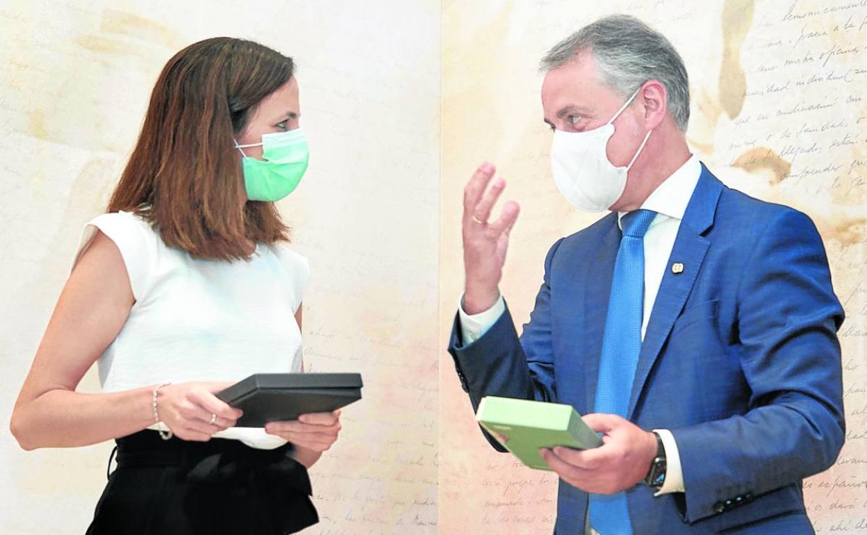 La ministra de Derechos Sociales y Agenda 2030 se reunió ayer con el lehendakari en Vitoria. 