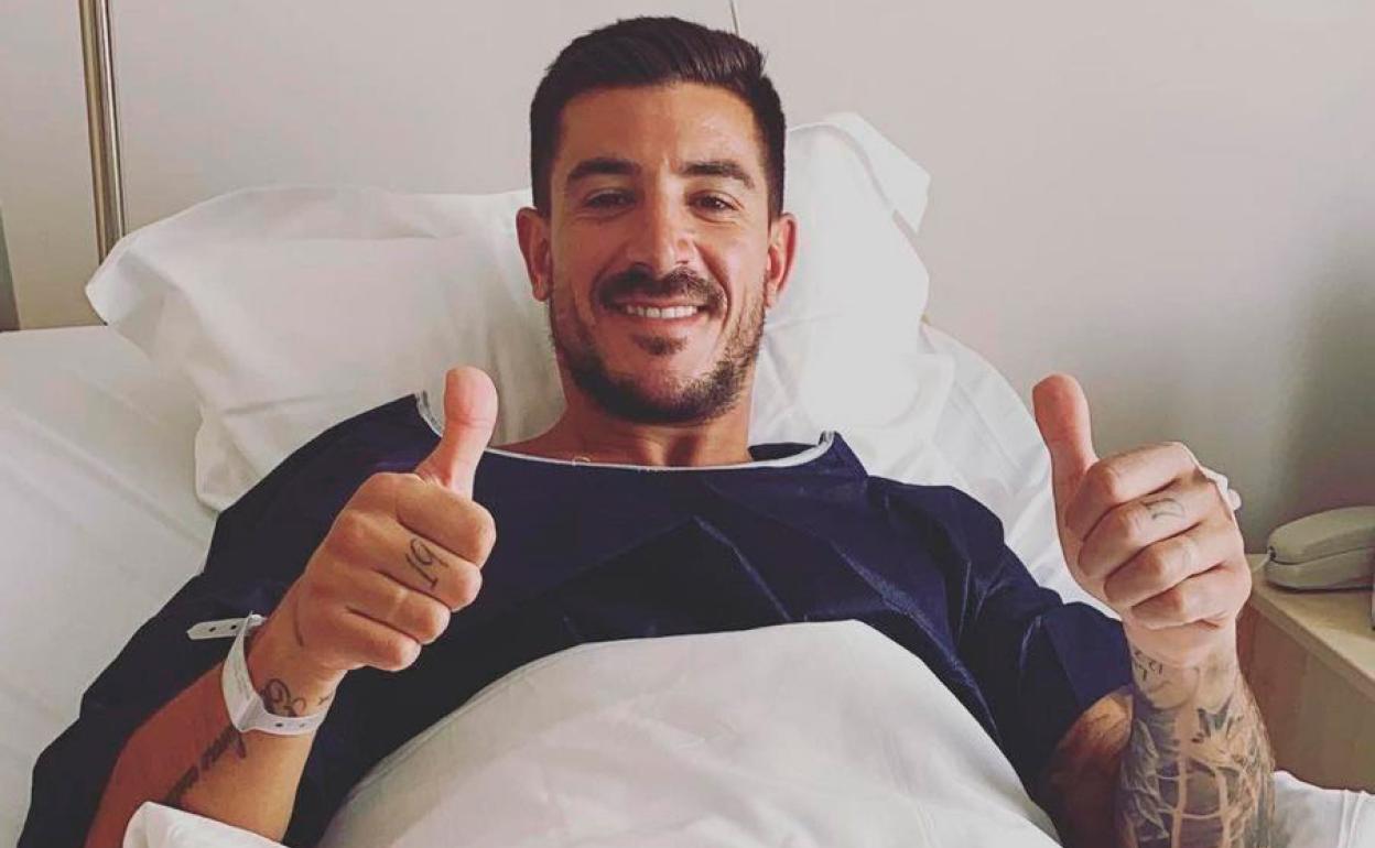 Yuri tras ser operado.