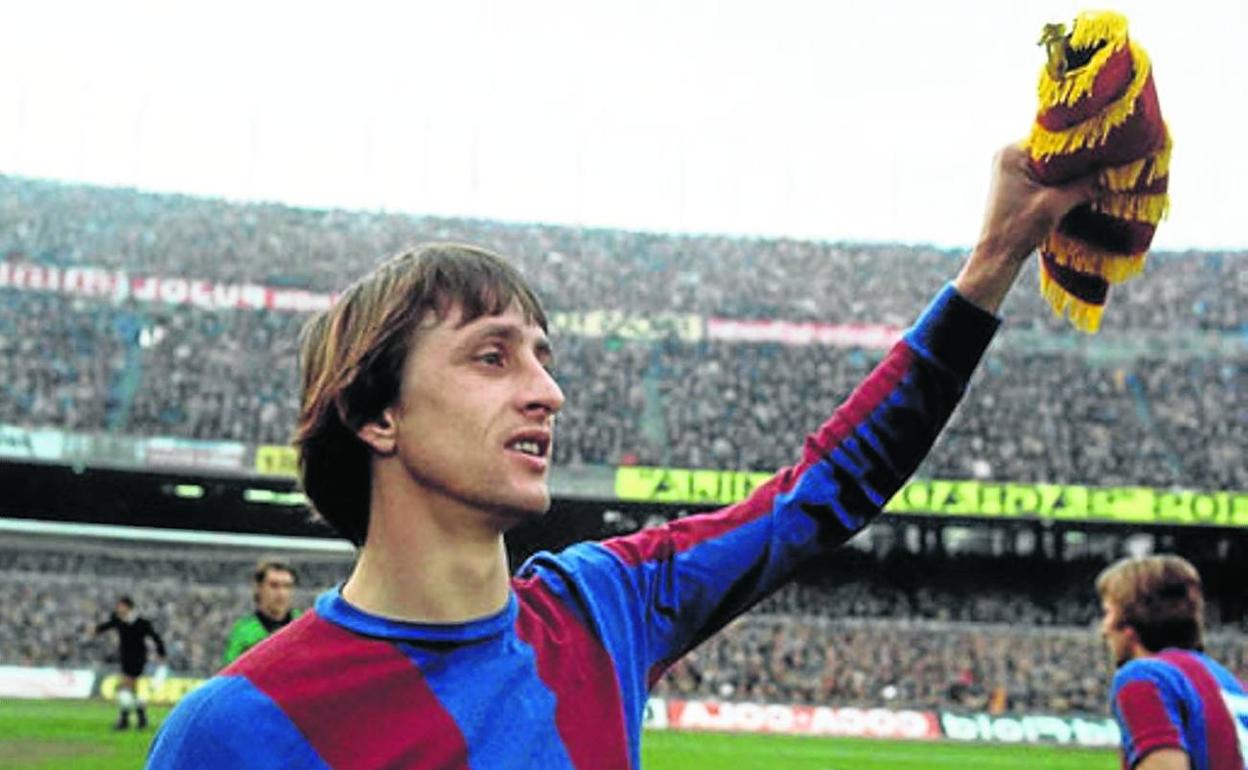 La etapa de Cruyff como jugador duró cinco años en el Barcelona. 