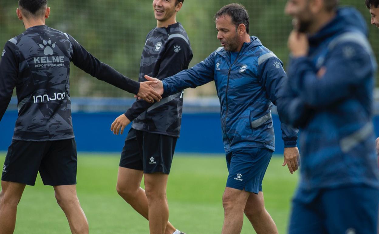 Calleja, en un entrenamiento de esta semana. 