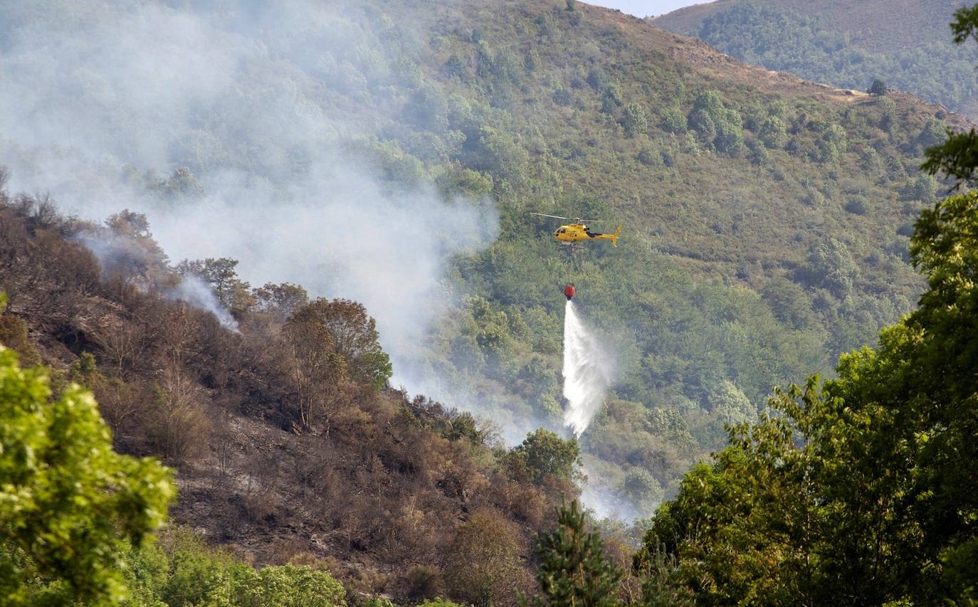 Fotos: Incendio forestal en Ezcaray, en imágenes
