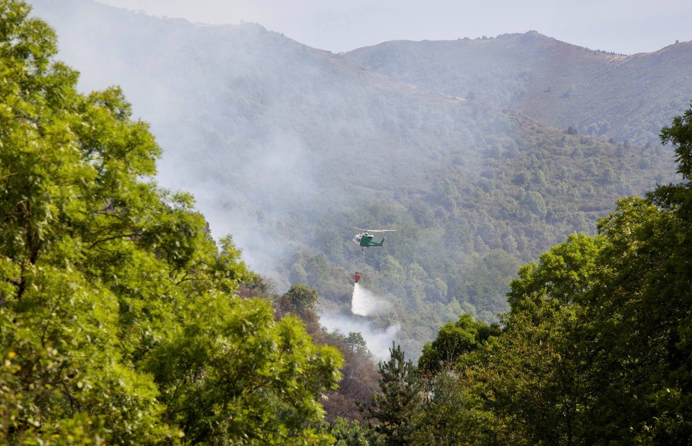 Fotos: Incendio forestal en Ezcaray, en imágenes