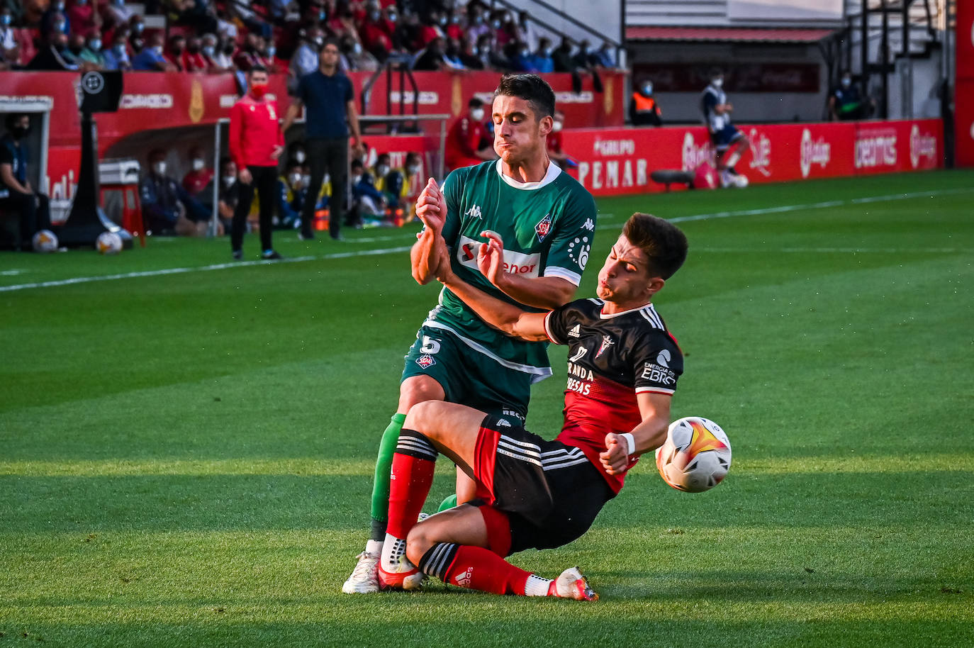 Posiciones de amorebieta contra mirandés