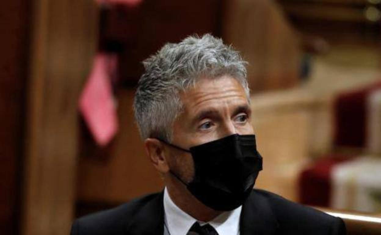 Fernando Grande Marlaska, durante el pleno de control al Gobierno. 