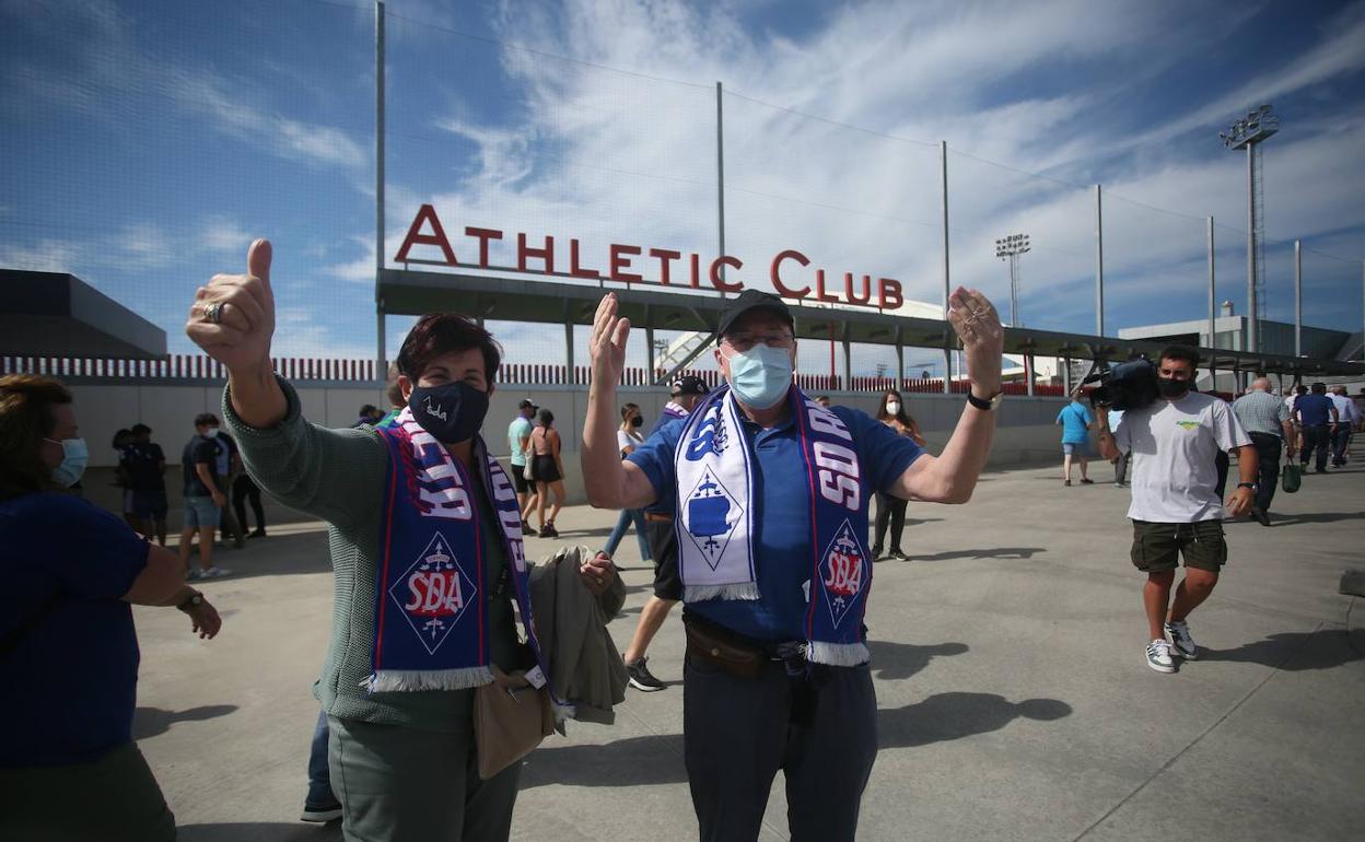 Medio millar de socios del Amorebieta ha acudido este domingo a Lezama. 