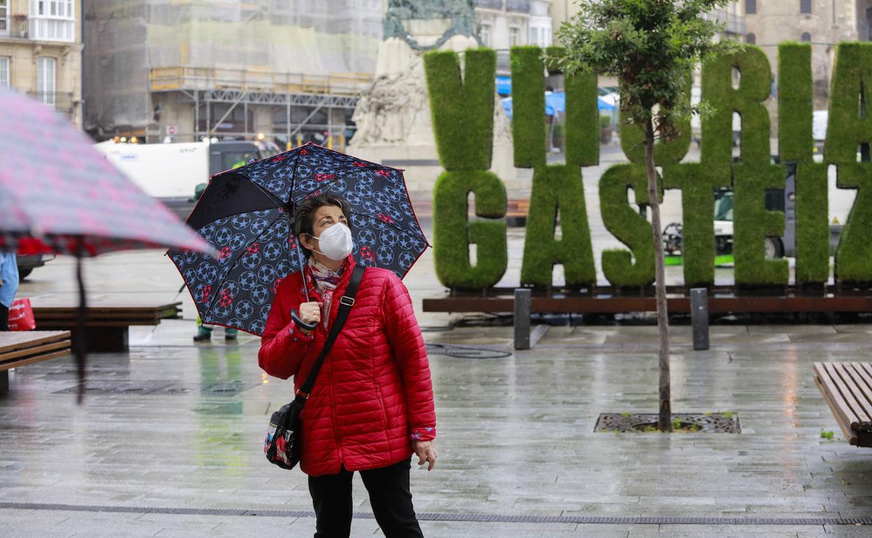 Vitoria está registrando este miércoles más lluvia que entre julio y agosto.