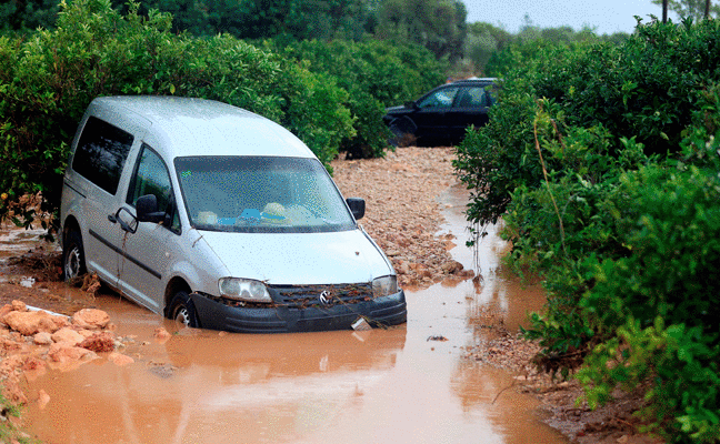 Las lluvias torrenciales se ceban con Tudela, Alcanar (Tarragona) y Toledo