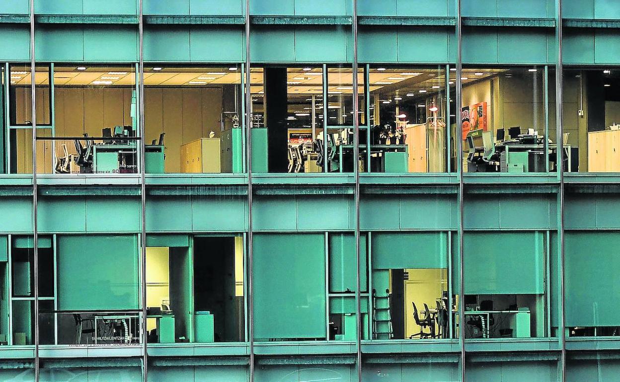Oficinas vacías en el Parque Tecnológico de Zamudio. 