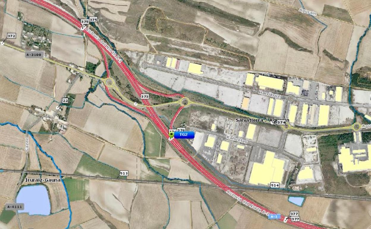 Accidente de tráfico: Un herido tras volcar un turismo en la A-1, a su paso por Iruraiz-Gauna