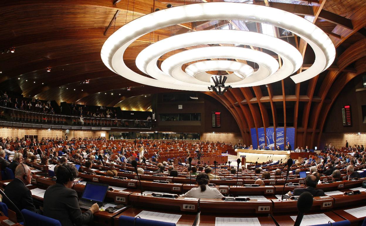 Sesión en la Asamblea parlamentaria del Consejo de Europa.