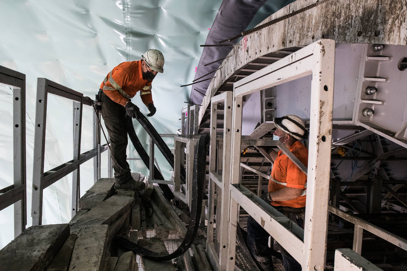 Fotos: Así son los trabajos en las profundidades de la Supersur
