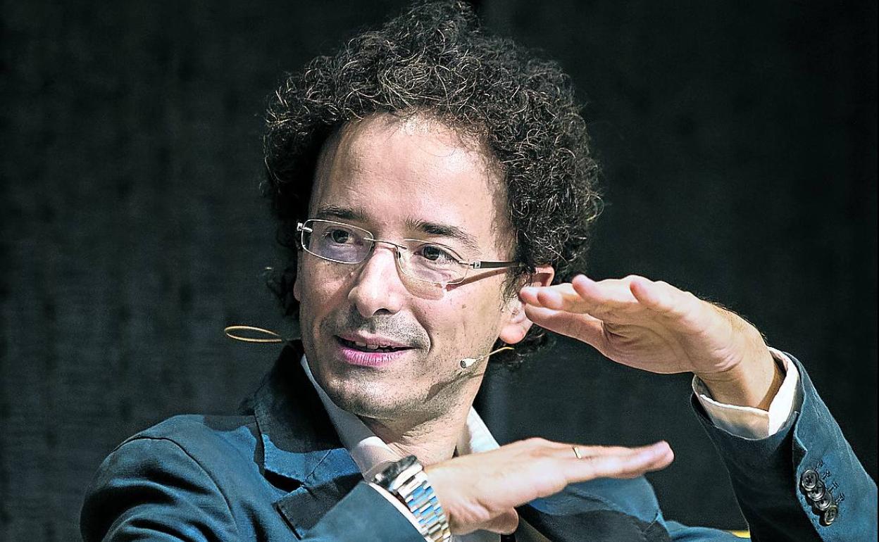 Miguel Arias, durante su exposición. 