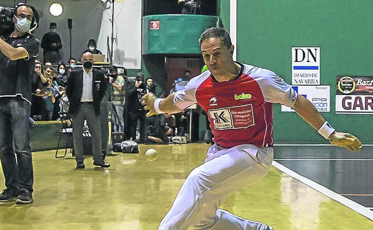 Aimar Olaizola, en su despedida del Labrit.