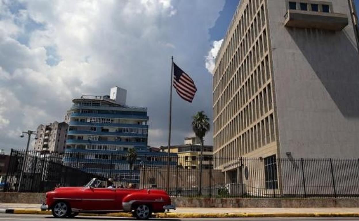 Embajada de EE UU en La Habana, en 2017.