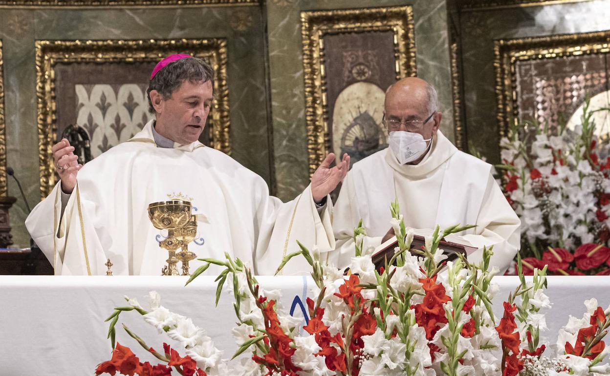 Joseba Segura durante una ceremonia