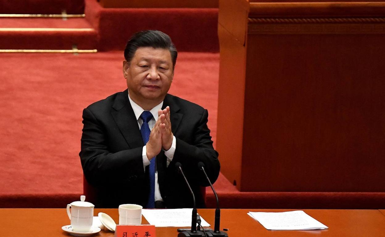 El presidente chino, Xi Jinping, en Pekín en un acto conmemorativo. 