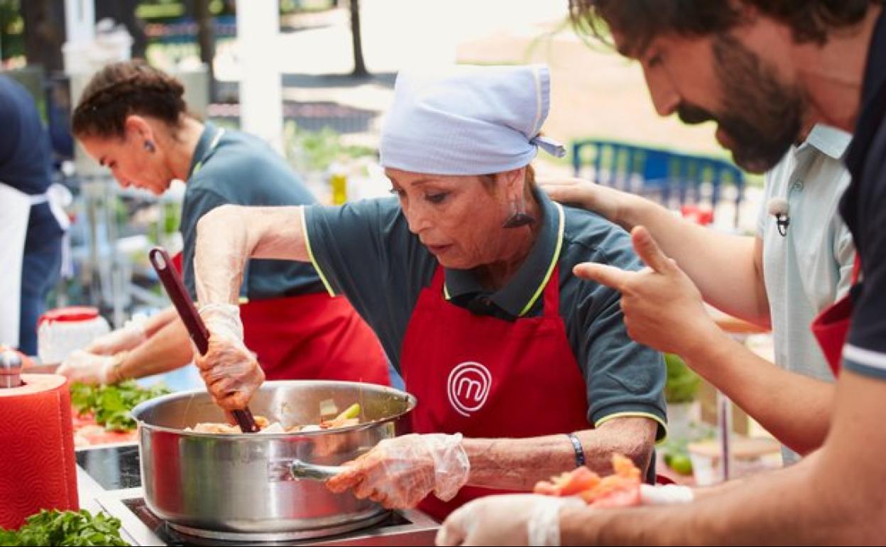 Verónica Forqué, durante la prueba en exteriores. 