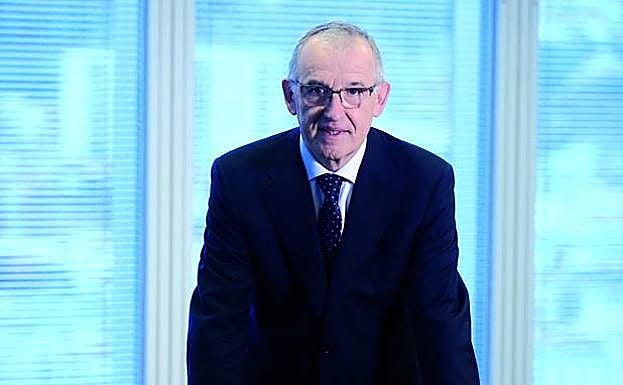 José María Galíndez, en las oficinas del Círculo de Empresarios de la Torre Iberdrola, en Bilbao. 