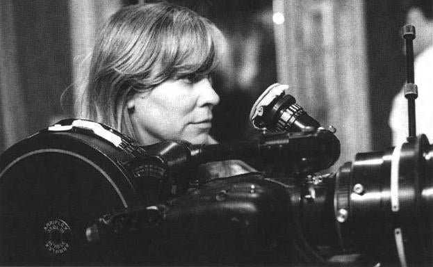 Margarethe von Trotta en el rodaje de una de sus películas.