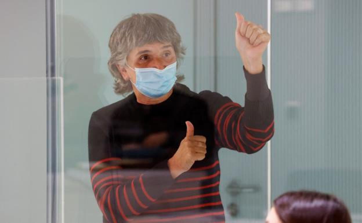 María Soledad Iparraguirre, 'Anboto', durante una sesión de un juicio en la Audiencia Nacional