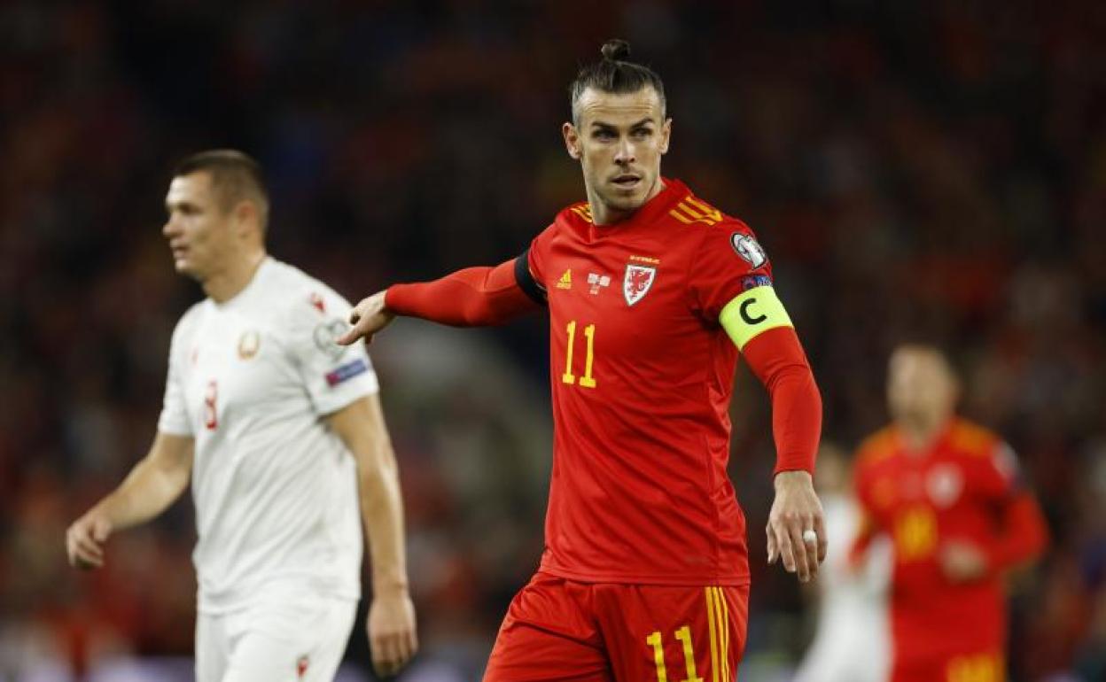 Gareth Bale, durante el Gales-Bielorrusia. 