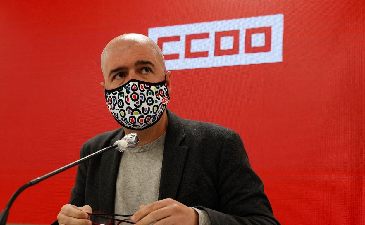 El secretario general de CCOO, Unai Sordo. 