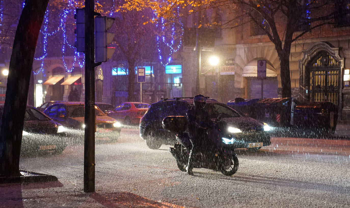 Granizada en Bilbao.