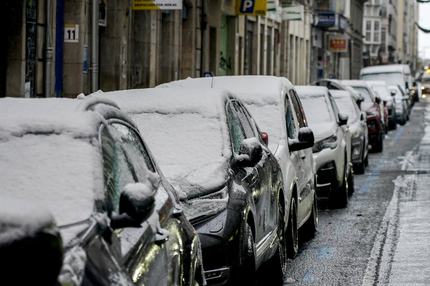 Fotos: La nieve complica el domingo en Vitoria y Álava