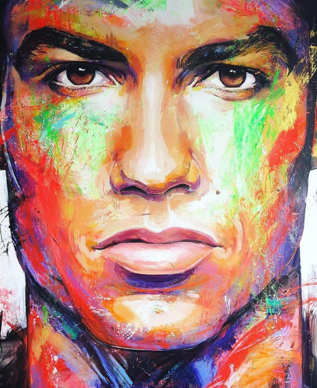 Retrato de Cristiano Ronaldo.