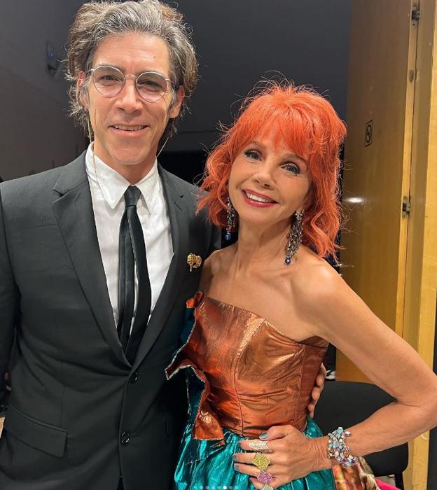 El actor Óscar Jaenada y la actriz Victoria Abril.