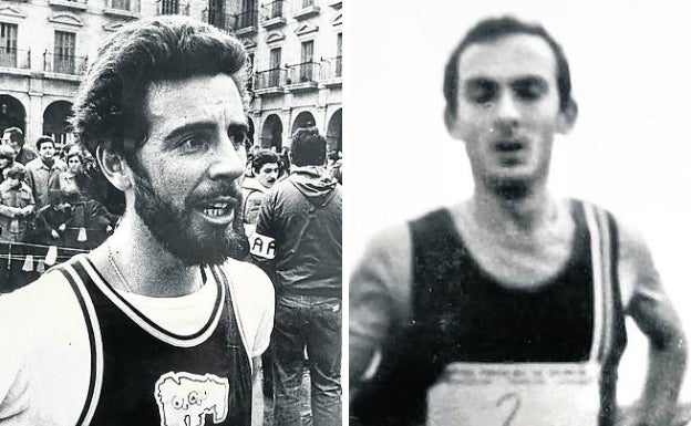 Los pioneros. Atilano de la Fuente, el día de su primera victoria, y Juan Carlos Traspaderne, a finales de los 70.