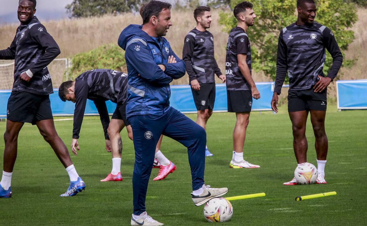 Calleja, en un entrenamiento de esta temporada. 