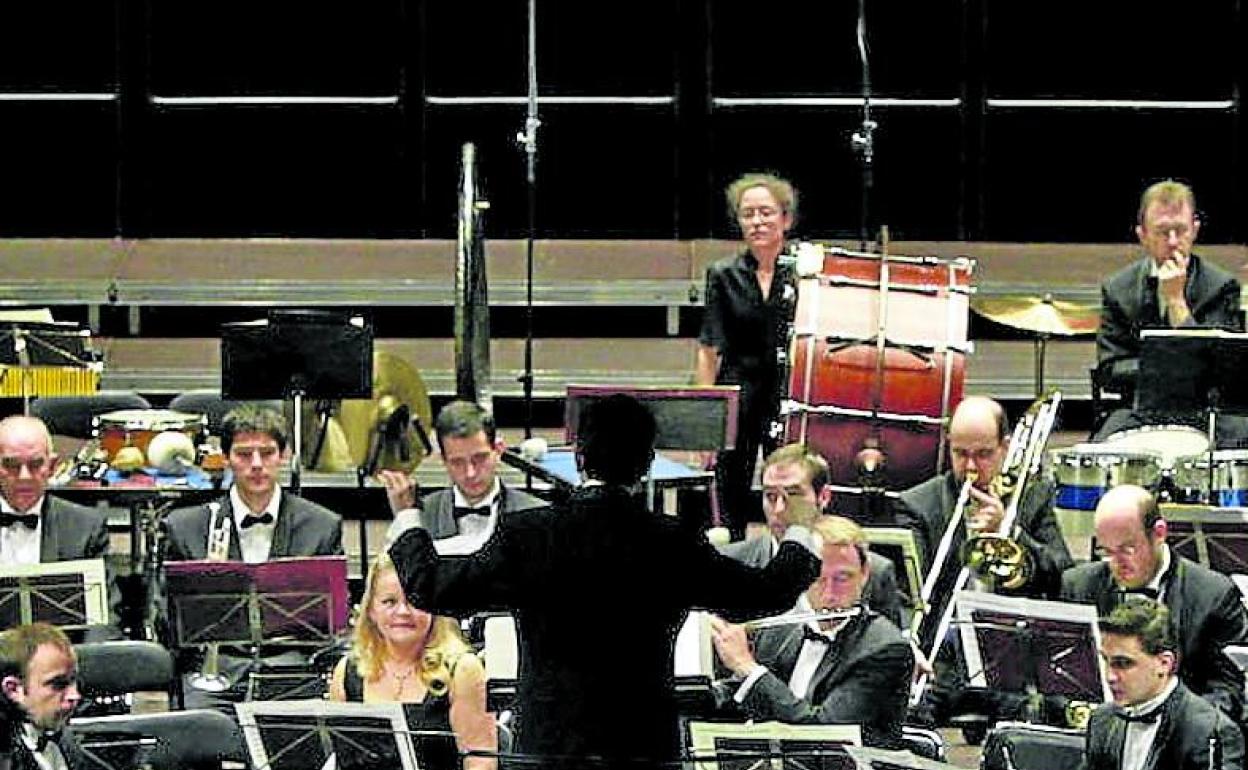 Fotografía de una actuación ajena a la Banda Municipal de Música de Vitoria. 