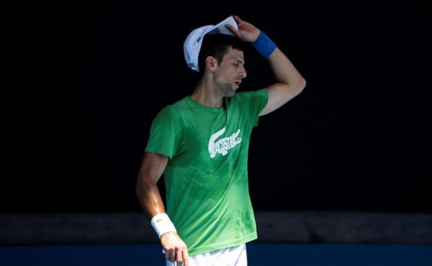 Novak Djokovic, este miércoles 12 de enero en Melbourne, Australia. 