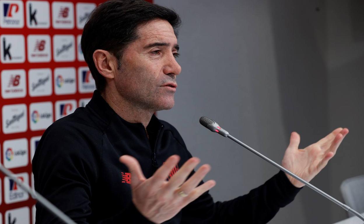 Marcelino dice que aún «no ha llegado el momento» de hablar de su renovación