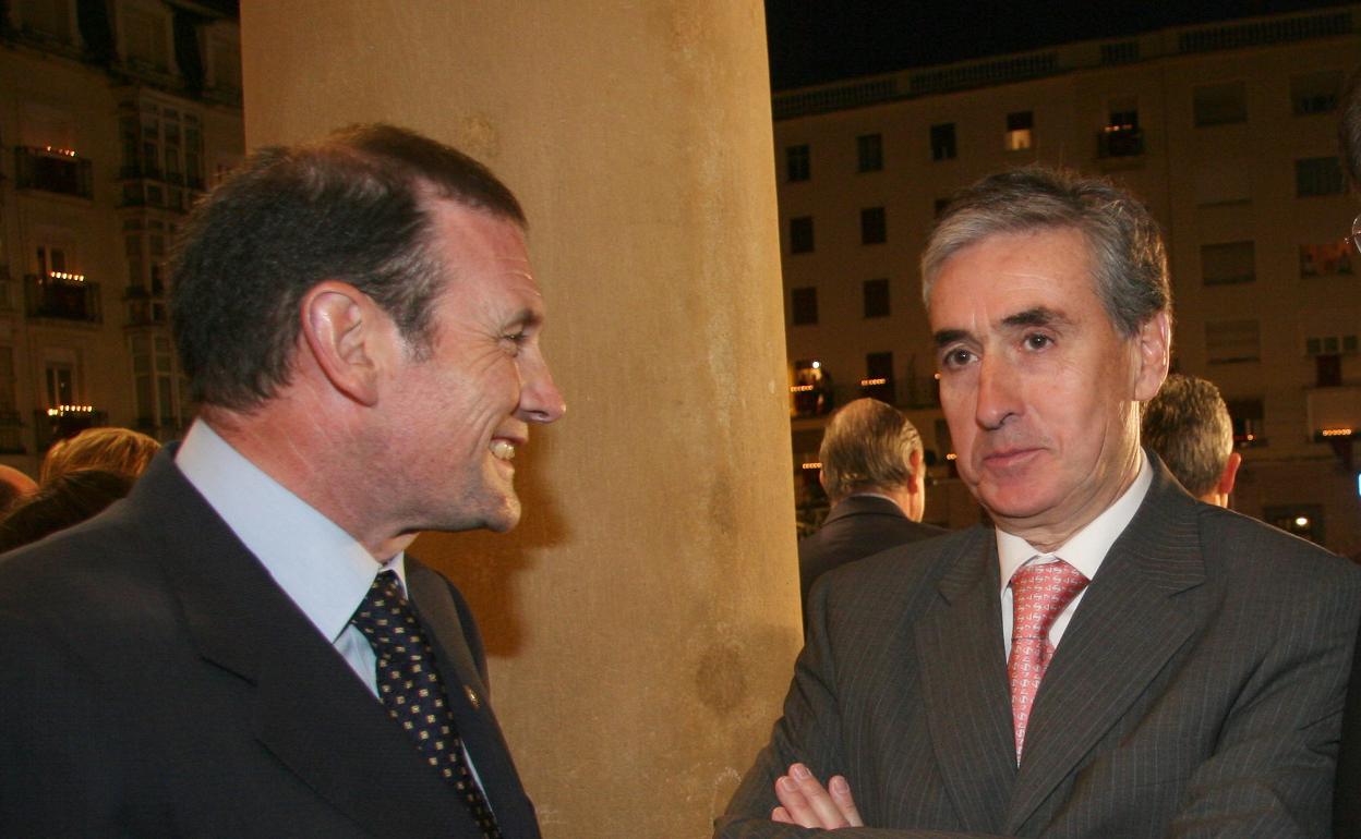 Juan José Ibarretxe y Ramón Jáuregui, en 2007.