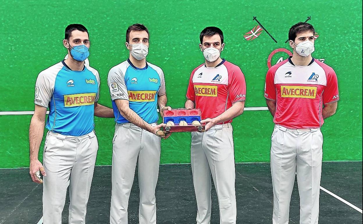 Albisu, Peña II, Elezkano II y Zabaleta encontraron lo que buscaban en el cestaño. 