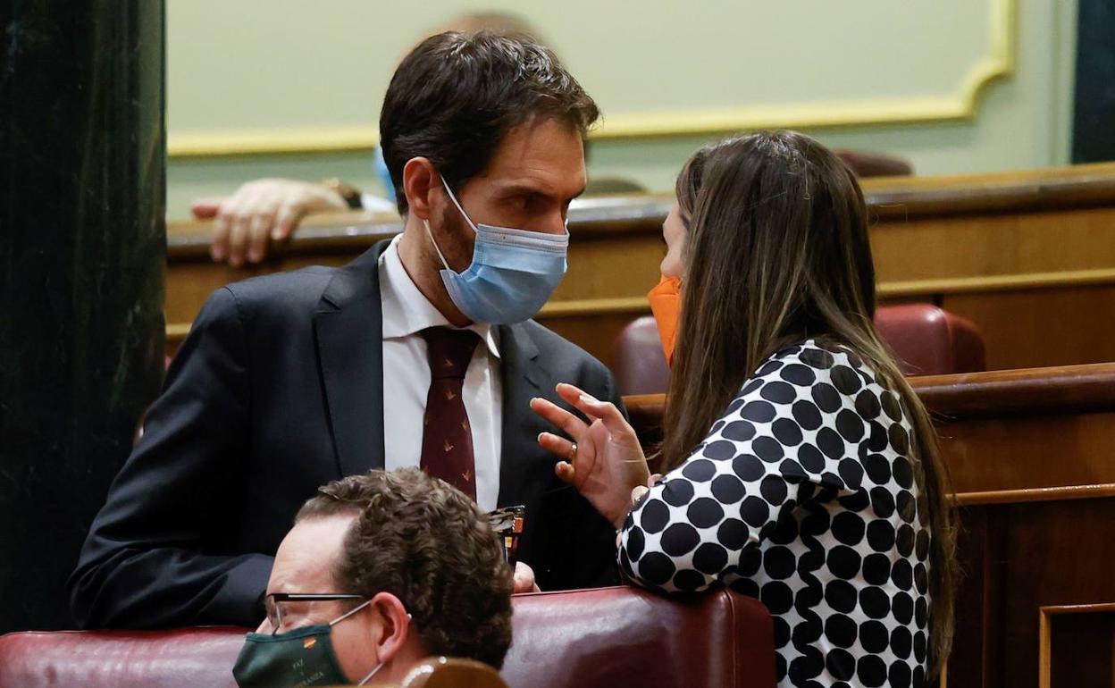 Sergio Sayas, durante el pleno de ayer en el Congreso. 
