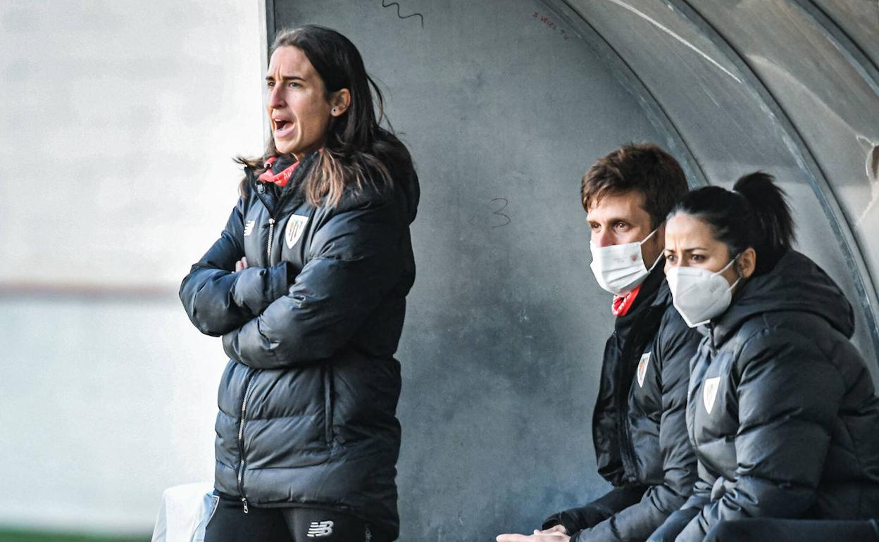 Iraia Iturregi, durante un partido del Athletic.