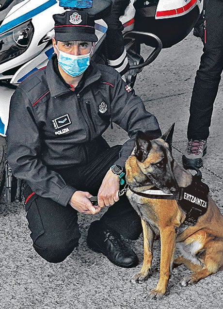 Imagen - 'Elur'. 'Nieve' en euskera, es una belga Malinois. Estuvo en Zaldibar durante año y medio y en el último rescate en el Zadorra.